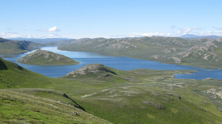 Foto af udsigt over Aasivissuit søen