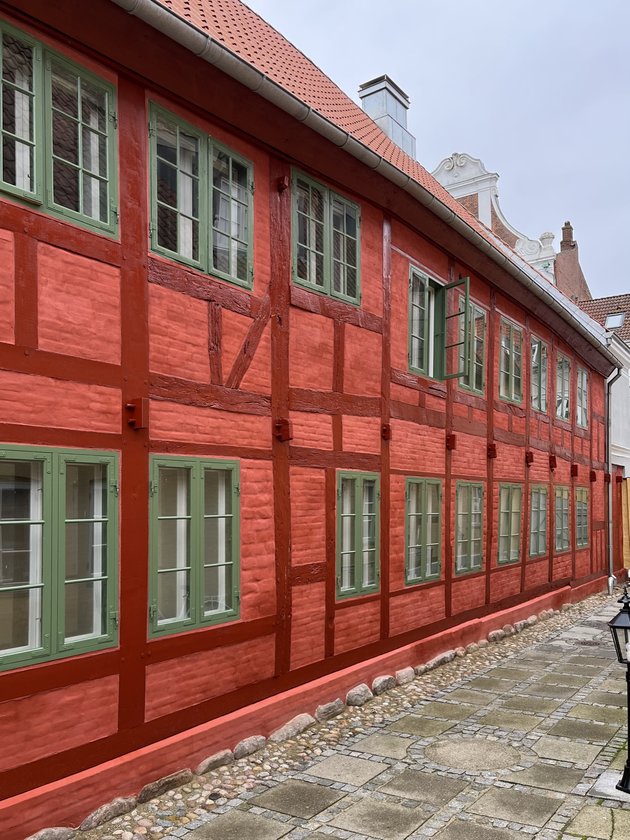Foto af Det færdigrestaurerede hus i 2023. Foto: Museum Horsens.