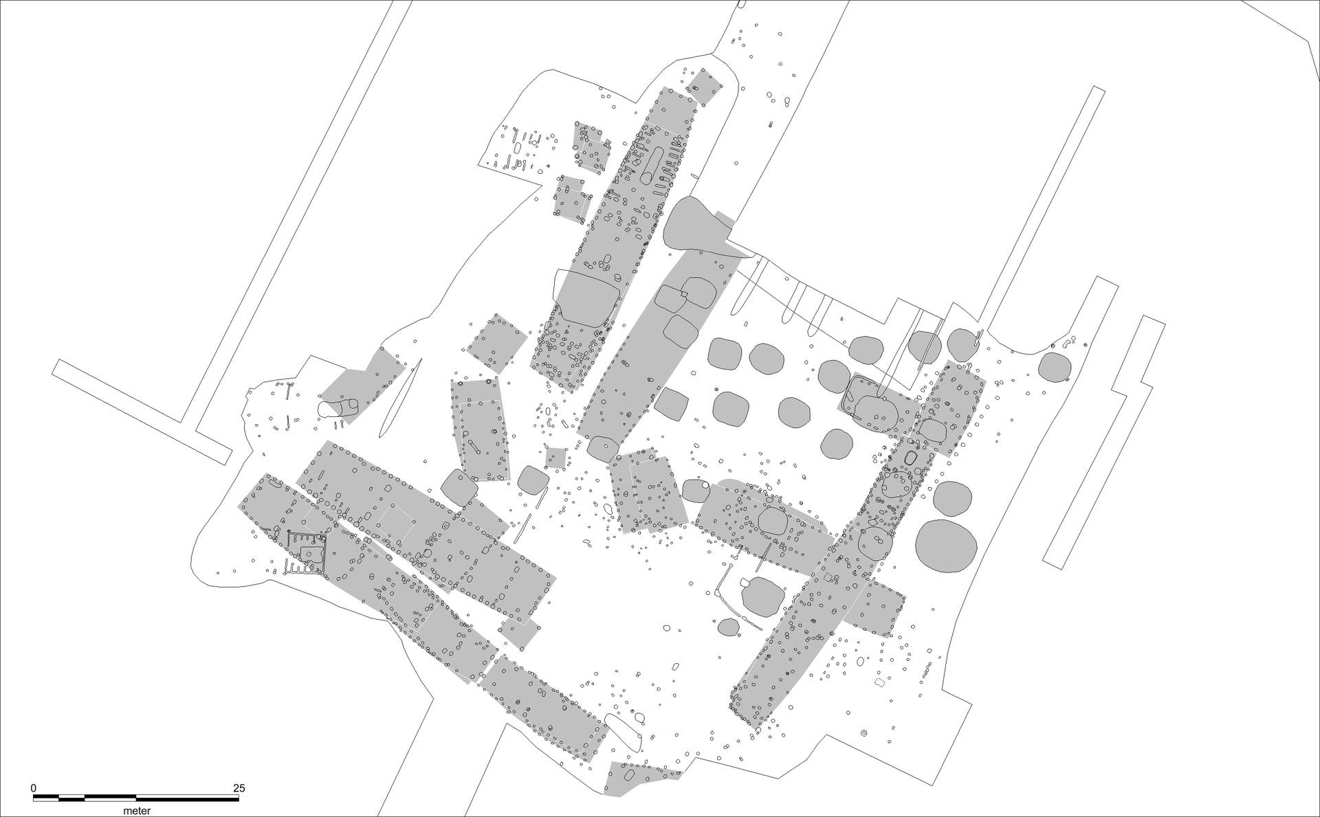 Oversigtstegning over gård.