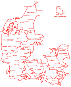 tv2 regioner kort Tv 2 Regionerne tv2 regioner kort