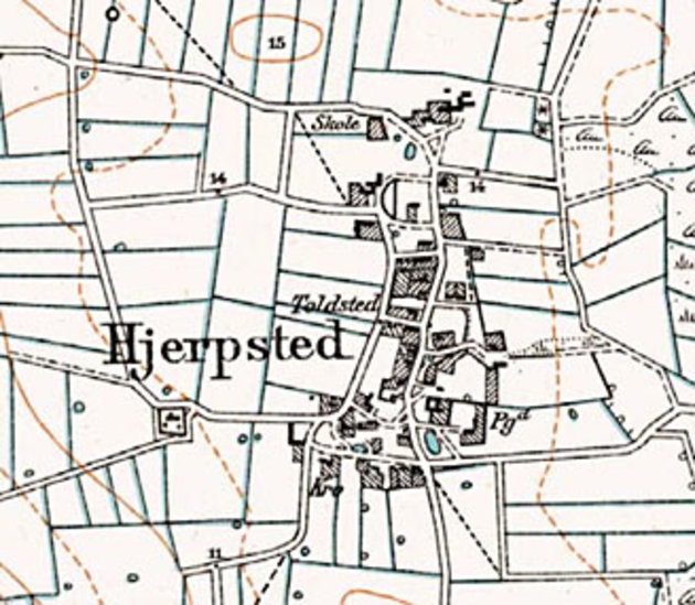 Kort over Hjerpster, Generalstabskort 1870