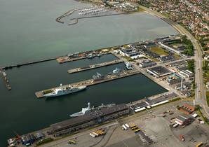 Luftfoto flådestation frederikshavn ""