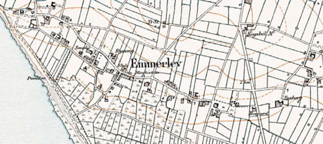 Kort over Emmerlev, Generalstabskort 1870