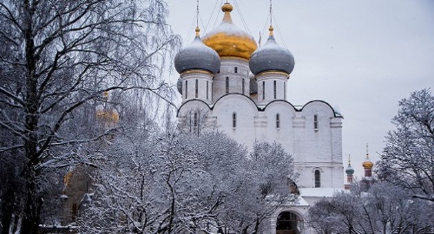 Billede af et kloster ved Moskva