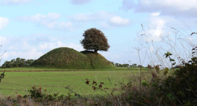 Foto af Drengehøj, der er en del af højgruppen omkring Voldtofte og Lusehøj