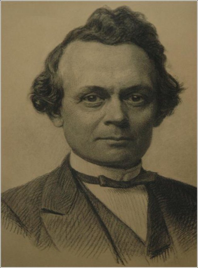 Portrætbillede af Kammerherre Jens Jacob Asmussen Worsaae (1821-1885), der var en af landets første professionelle arkæologer.