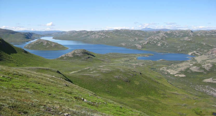 Foto fra Qeqqata Kommunia af Aasivissuit søen Foto af Aasivissuit søen fra øst mod vest