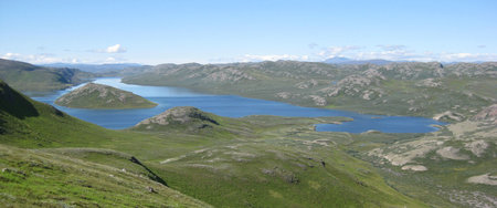 Foto af udsigt over Aasivissuit søen