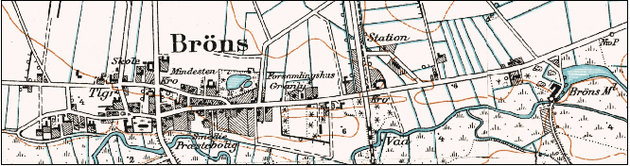 kort over Brøns, Generalstabskort 1870 