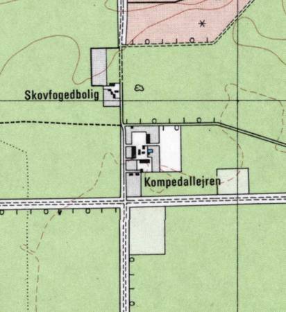 4 kort fra 1972. Copyright Geodatastyrelsen. Kort over Kompedallejren