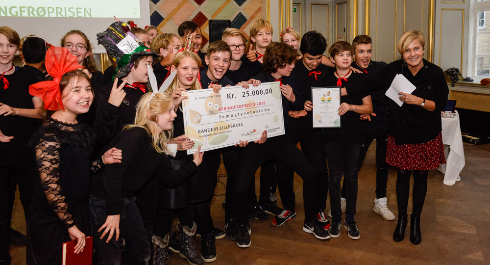 Randers Lilleskole blev vinder af årets Springfrøpris. Foto: Thomas Rahbek. Randers Lilleskole blev vinder af årets Springfrøpris. Foto: Thomas Rahbek.