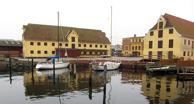 Foto af kullinggade i Svendborg.