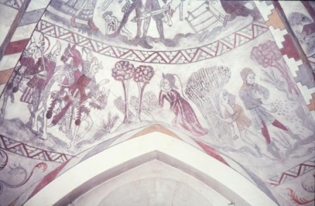 Kalkmalerier i Reerslev Kirke.