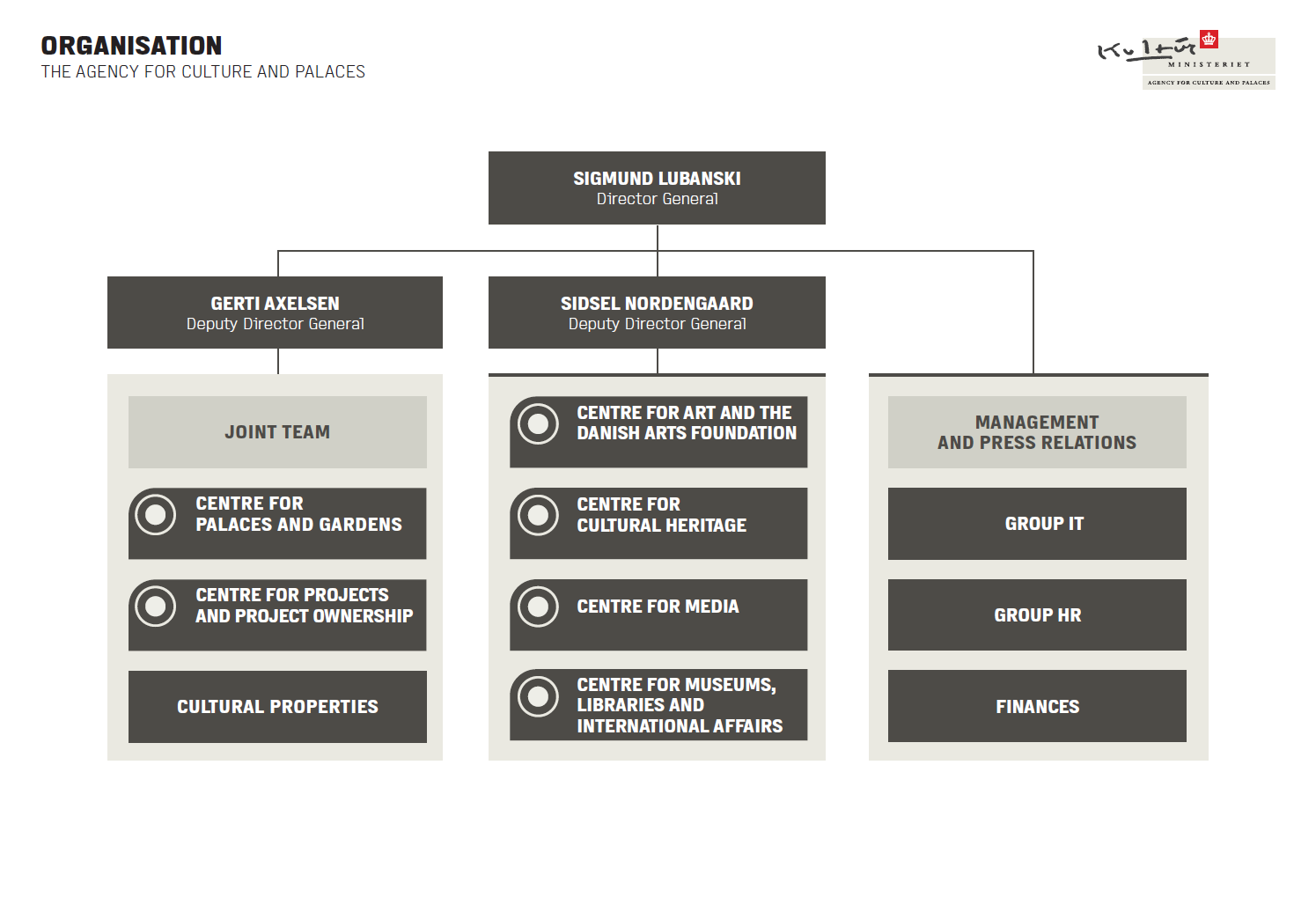 Billede af organisationsdiagram på engelsk